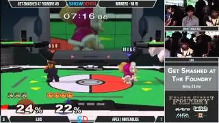 Get Smashed at the Foundry #8 - Winner: Ro16 - Luis (Marth) vs Apex|Nintendude (Ice Climbers)