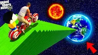 Shinchan and Franklin Tried Impossible Deep Tunnel Curvy Road Space Parkour Challenge in GTA 5