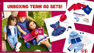 Unboxing Opening Review: American Girl Team AG Sets Sweater & Skirt, Jogger, Navy Dress