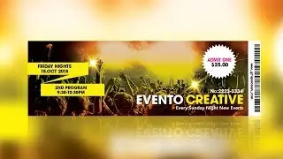 Event Ticket Design- Photoshop Tutorial