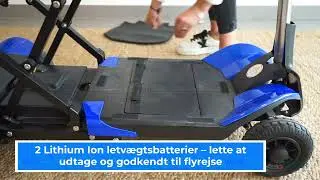 Enzo rejsescooter - Automatisk Foldbar - Perfekt til udflugter med bil, bus, fly og tog.