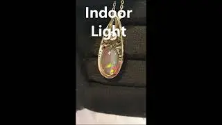 Opal and Diamond Pendant Short