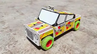 How to make taxi car| matchbox Diy at home #matchboxcar #taxicar
