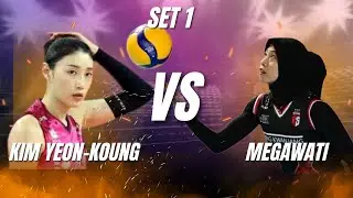 DRAMA 5 SET! Red Sparks Bungkam Pink Spider - Set 1 Megawati vs Kim Yeon-koung (24 Okt 2023)