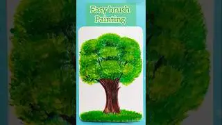 🌳🎨 Creative Beautiful & Easy Tree Painting DIY for Beginners #trending #diy #shorts #art
