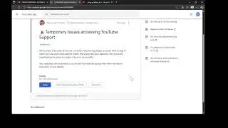 🚨Temporary Issues accessing YouTube Support
