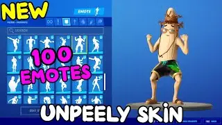 Fortnite Unpeely Skin with all Top Fortnite Dances & Emotes