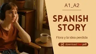 Easy Spanish story for beginners |A1_A2| Flora y la idea perdida 🙇🏻‍♀️💭