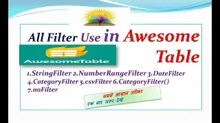 All Filter use in Awesome Table II How to Make Awesome Table