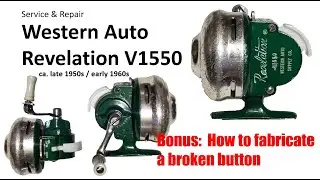 Western Auto Revelation V1550 Vintage Spincast Fishing Reel Service and Repair Video