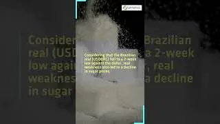 Sugar prices fall moderately as Brazil increases sugar production.