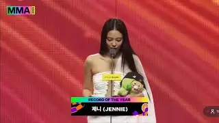 JENNIE won Record of the year at MMA full speech | #jennie #mma #blackpink #video