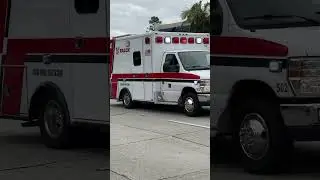 Monrovia fire rescue escorting Falck ambulance