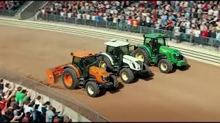 Which Tractor Wins Epic Stadium Race 🚜💥 | Extreme Curves, Mud, Water & Finish Line Drama