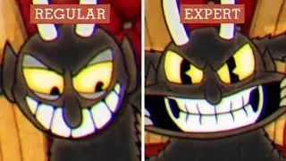 Cuphead - The Devil - Simple vs Regular vs Expert Difficulty