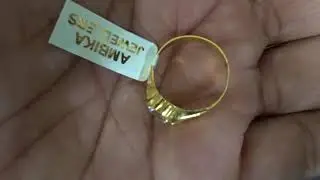 3 Gram Gold Ring with White Stone For Men | Gents