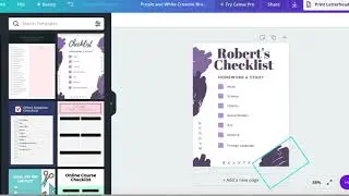 How to make a printable checklist in Canva
