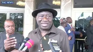 Jonathan Visits President Tinubu, Asks Atiku, Obi To Accept Defeat