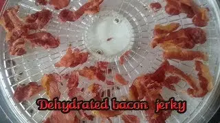 Dehydrated bacon jerky