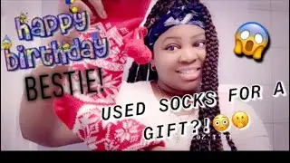 GIVING MY BEST FRIEND USED SOCKS FOR HER BIRTHDAY TO SEE HER REACTION !! 😂 || PRANK