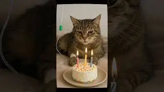 A Cat Sick on Its Birthday 🎂🎂 #cat #happybirthday #rescue