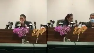 Jole Santelli senza mascherina tossisce sul microfono e lo passa al vicino