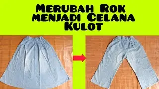 merubah Rok menjadi Celana kulot..praktis dan Cepat tanpa obras !!