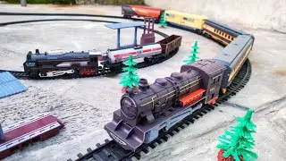 Model Train : Railcar series classic steam train / asmr train and rail assembly