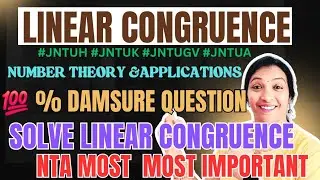 Linear Congruence Damsure Question | Number Theory Applications | NTA💯 % Gunshot Question | #NTAR23
