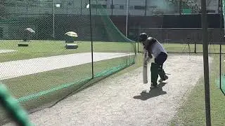 Saif Hassan working on grip and bat path