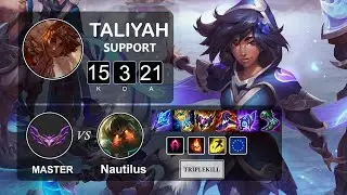 Support Taliyah vs Nautilus - LOL EUW Master Season 12 Patch 12.2