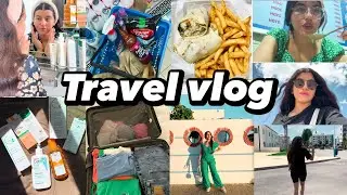 VLOG | pack and travel with me 🚊اجيو تسافرو معايا ✨| ( New skin care routine 🧖🏻‍♀️🫧/ pictures🌸