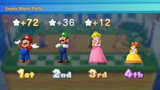 Mario Party 10 MiniGames - Mario Vs Luigi Vs Peach Vs Daisy (Master Cpu)