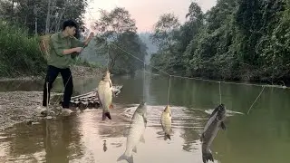 Set traps with earthworms to catch large schools of fish, build new pigsties | Jota life