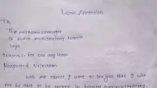 How To write leave Application|Education Best Masti Channel|