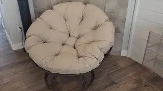 MeetLeisure 46'' Oversized Papasan Chair (Non-Swivel) &ndash; Large Boho Round Chair
