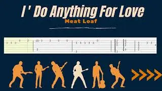 I' do Anything for love   Meat Loaf     Fingerstyle Guitar Tutorial TAB