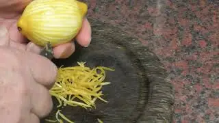 zesting a lemon