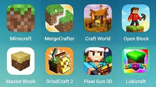 Minecraft, MergeCrafter, Craft World, open Block, Master Block Craft, GrindCraft 2, Pixel Gun 3D