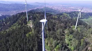 Roßkopf Windräder Freiburg Rundflug