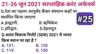 #25 Uttarakhand Weekly Current Affairs | Uttarakhand Current Affair | Current Affairs UKSSSC UKPSC