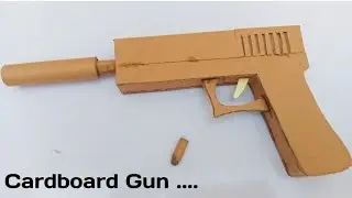 How to Make a Realistic Cardboard Glock Pistol with Silencer | DIY Cardboard Gun