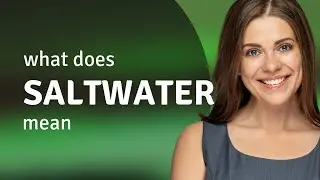 Saltwater &bull; definition of SALTWATER