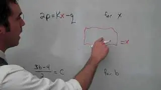 Algebra: Isolating Variables in a Formula