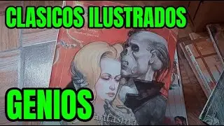 ABRO UNA CAJA LLENA DE LIBROS ILUSTRADOS Colecci&oacute;n Grandes Cl&aacute;sicos - Biblioteca Genios