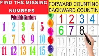 Find the missing numbers |forward counting | back word counting| pre school education for toddler|