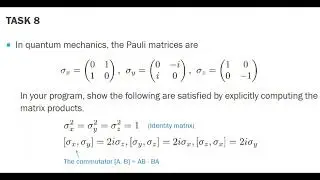 Algebraic verification of Pauli matrices Using Numpy Array and Dot - Python Physics - Pauli矩陣的代數驗證