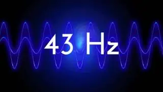 43 Hz clean sine wave BASS TEST TONE frequency