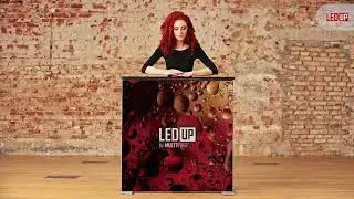 LEDUP Counter Messetheke, beidseitige LED Hinterleuchtung, praktische Aufbauanleitung