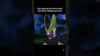 Cell eating the senzu bean Goku gave to him   #DragonBall #Cell #Goku #Bean #Anime #Krevos